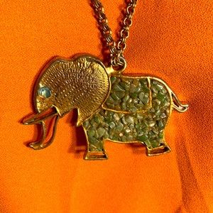 Vintage Gold Elephant Statement Necklace